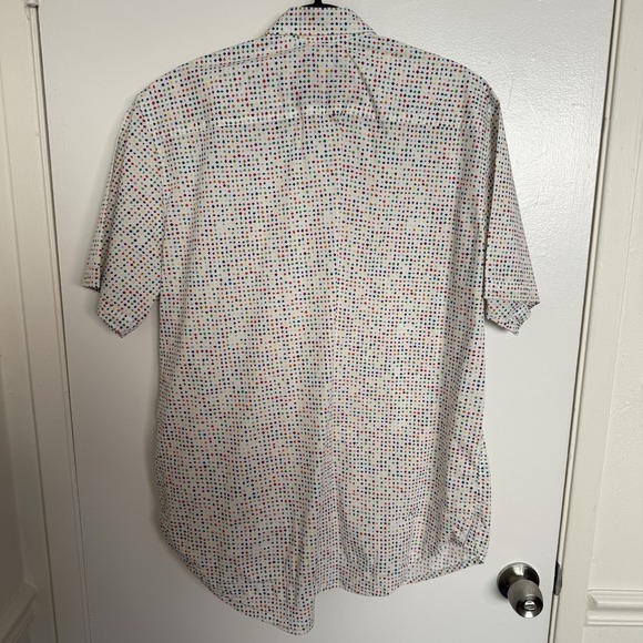 Robert Graham Men's XL Shirt White Multi , Short Sleeve, Button-Up, Classic Fit - Picture 7 of 8